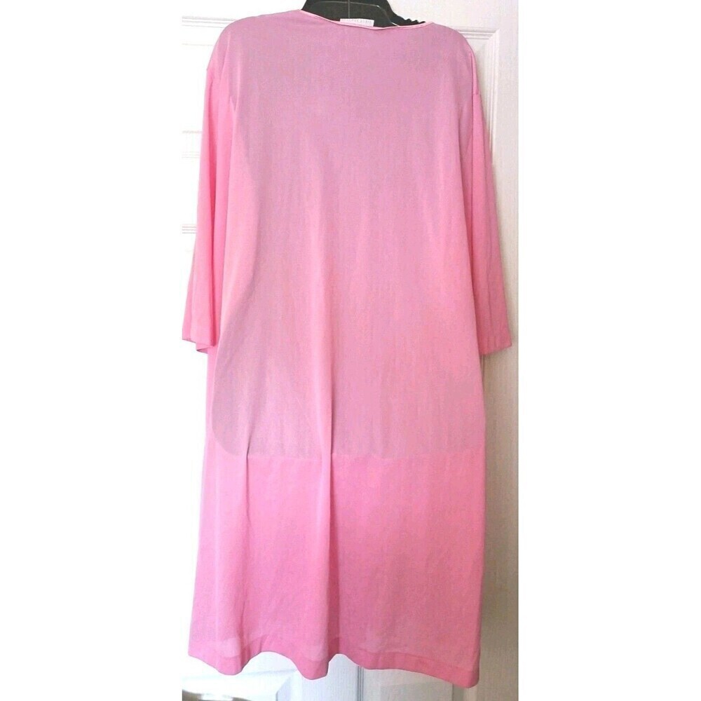 Vintage Vassarette Peignoir Robe Nightgown Size 3X XXXL Pink Satin 70s 80s USA - Picture 2 of 7